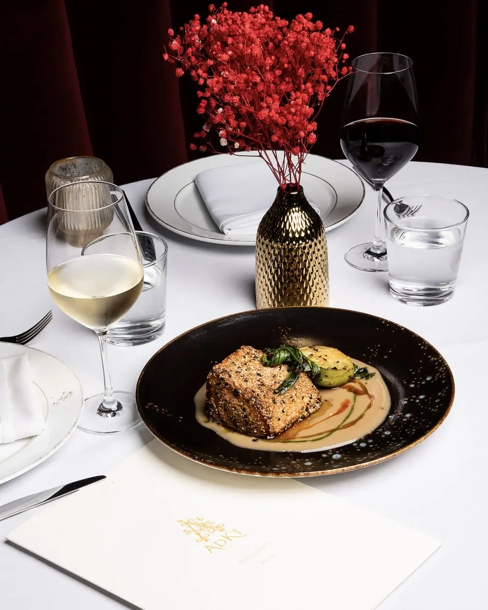 Exclusive Wagyu beef at ADKT, a top French-Japanese fusion restaurant in LA, known for premium meats